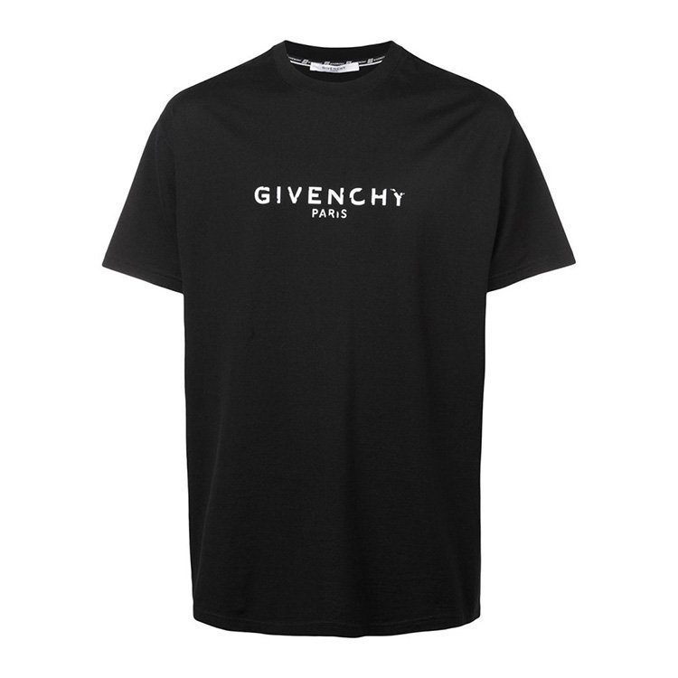 纪梵希/givenchy 19年春夏 圆领 男士 logo 宽松 黑色 男士短袖t恤 bm