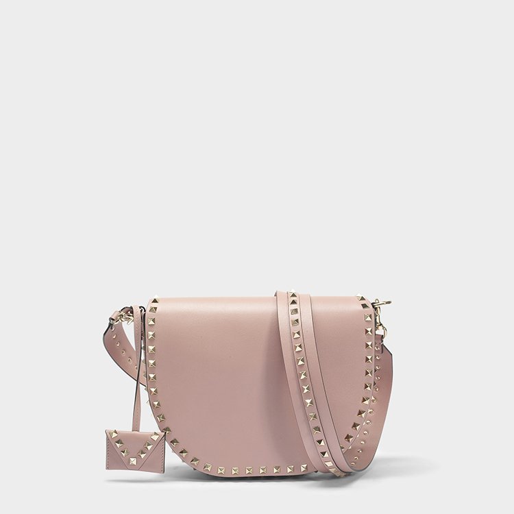 华伦天奴/valentino 18年春夏 rockstud 系列 马鞍包 女士 淑女风