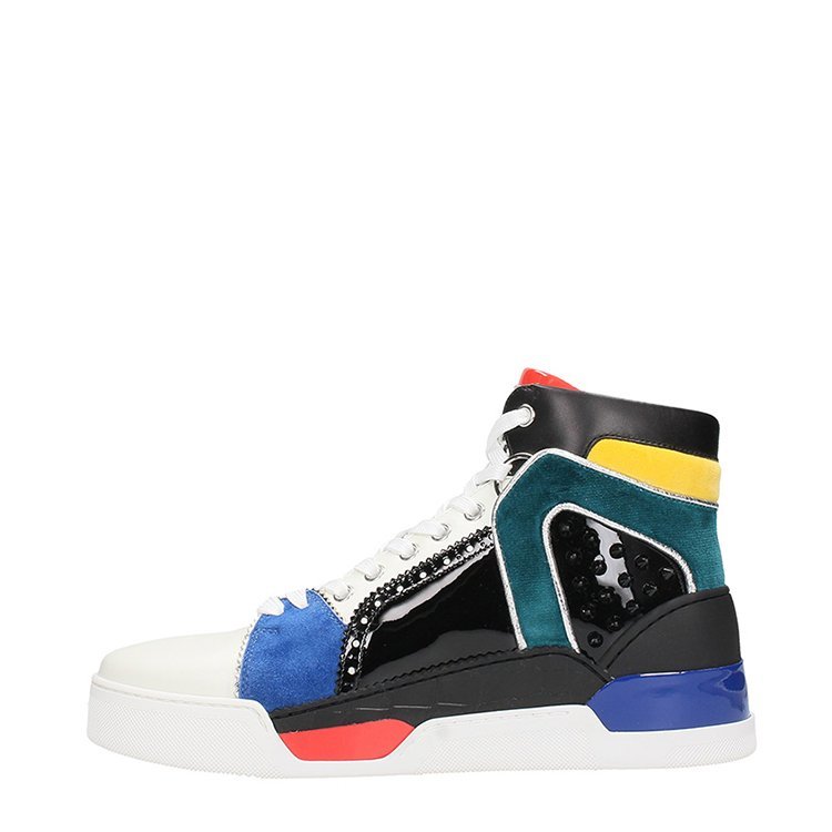 克里斯提鲁布托/christian louboutin 18年秋冬 高帮 男士 拼色