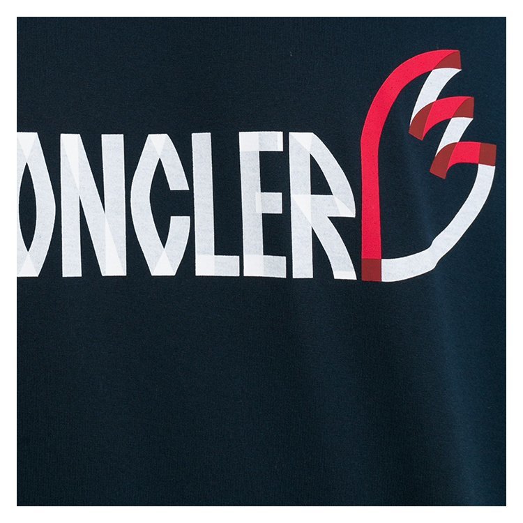 蒙克莱/moncler 18年秋冬 男性 蒙口 logo 圆领 男士短袖t恤