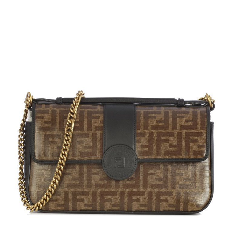 芬迪/fendi 19年秋冬 女性 链条包 双flogo 单肩包 8bt297 a5mp f153a
