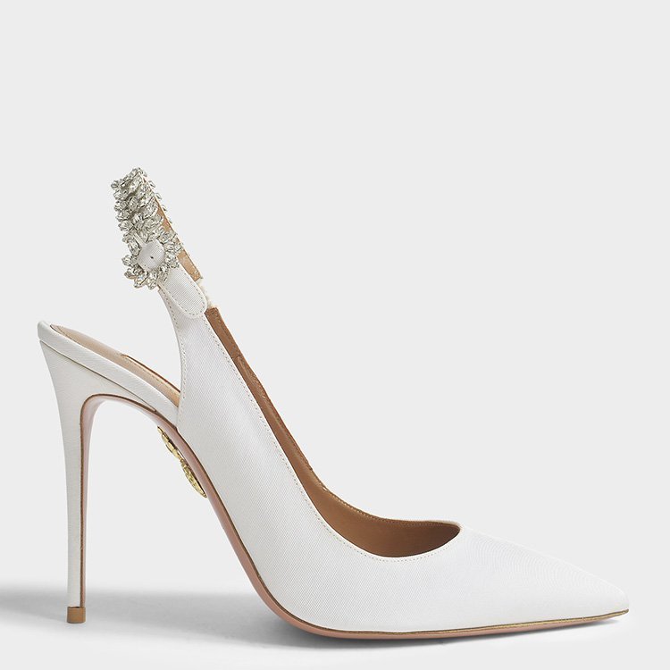 RA\/AQUAZZURA 18年春夏 女士 细跟 尖头鞋 白