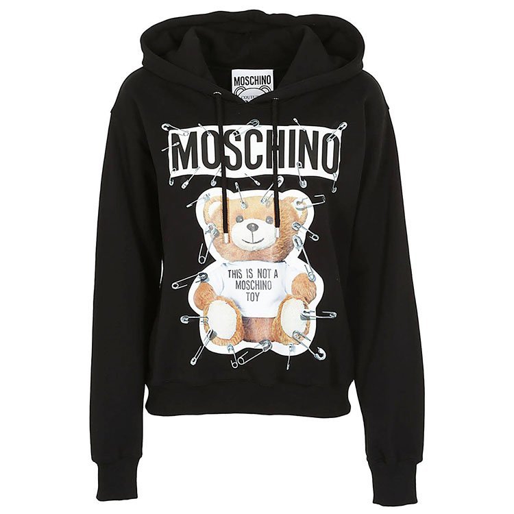 莫斯奇诺/moschino 18年秋冬 女性 兜帽 小熊 黑色 女卫衣 v170 5552