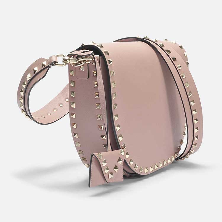 华伦天奴/valentino 18年春夏 rockstud 系列 马鞍包 女士 淑女风