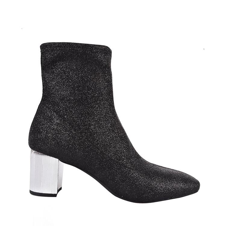 迈克·科尔斯\/Michael Kors 18年秋冬 尖头 女 袜靴 黑色 短靴 40F8PAME8D 001