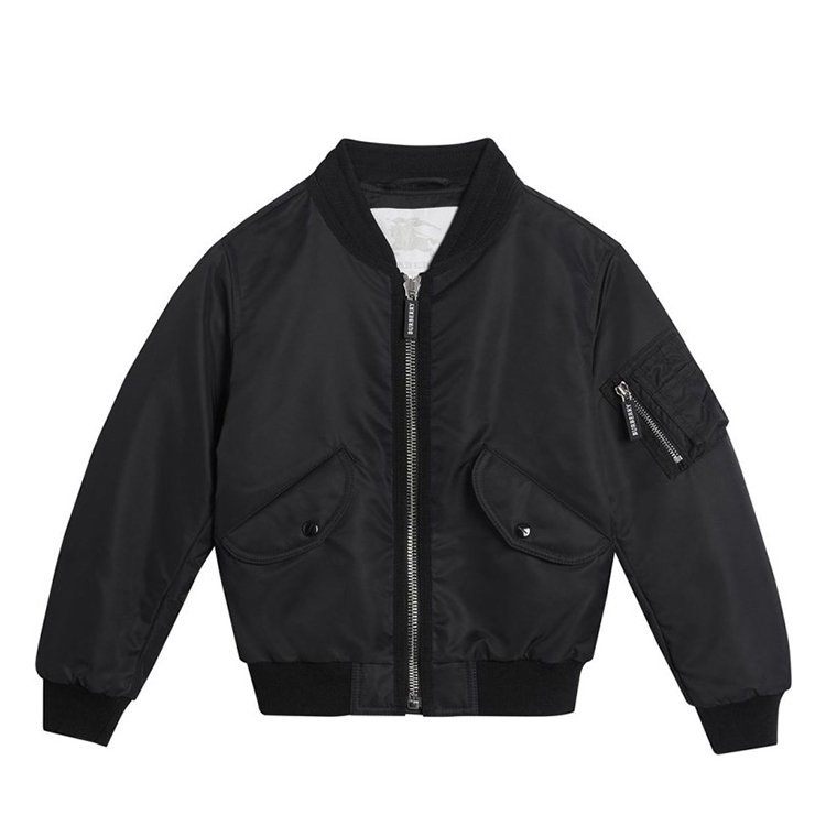 burberry kids/burberry kids 18年秋冬 欧美风 男童 拉链 口袋 黑色