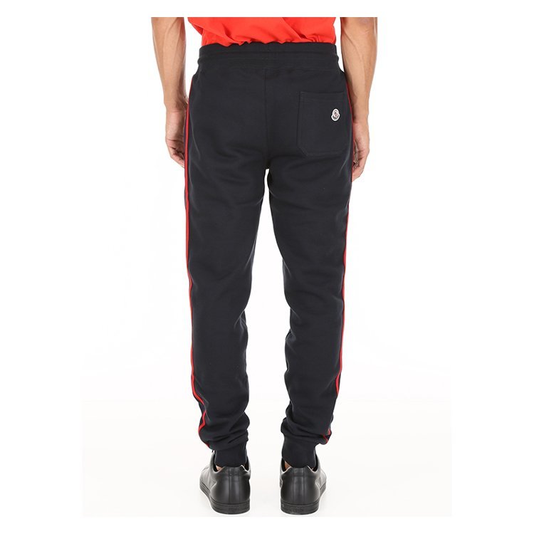 蒙克莱/moncler 18年秋冬 男士 蒙口 logo 百搭 海军蓝 男士运动裤