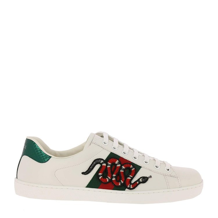 古驰/gucci 18年秋冬 gucci男鞋 小白鞋 ace 红绿拼色 经典 时尚 男性