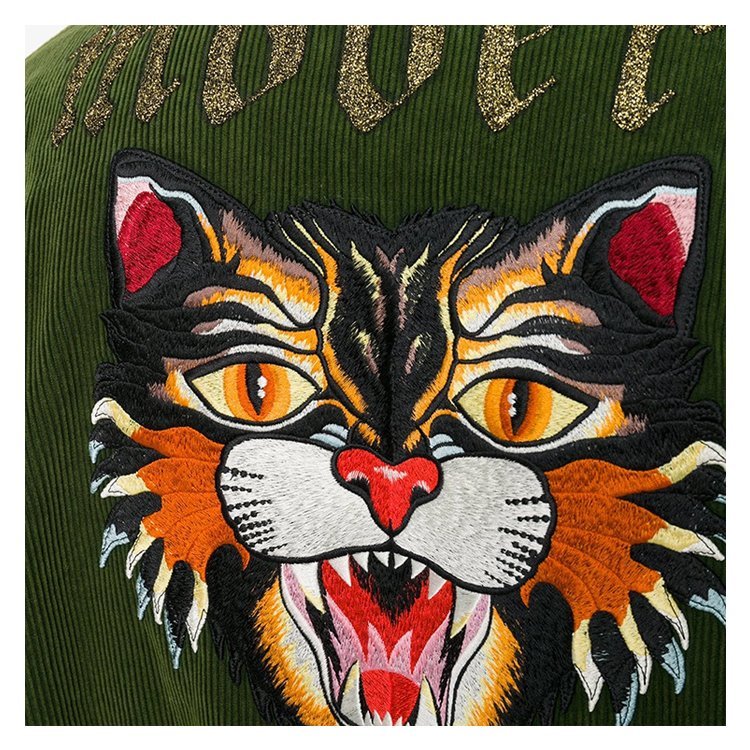 古驰/gucci 18年秋冬 棒球服 男性 虎头 logo 棕色 男士夹克 475032