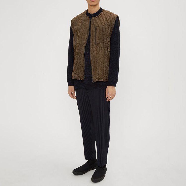 三宅一生/issey miyake 18年秋冬 圆领 男士 打底衫 复古 海军蓝 男士