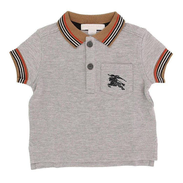 burberry kids/burberry kids 19年春夏 男童 短袖 条纹 灰色 儿童t恤