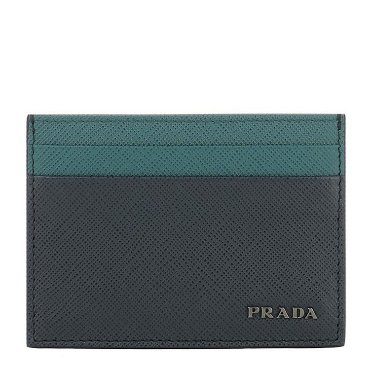 普拉达\/PRADA 18年秋冬 男士 logo 撞色 蓝色 