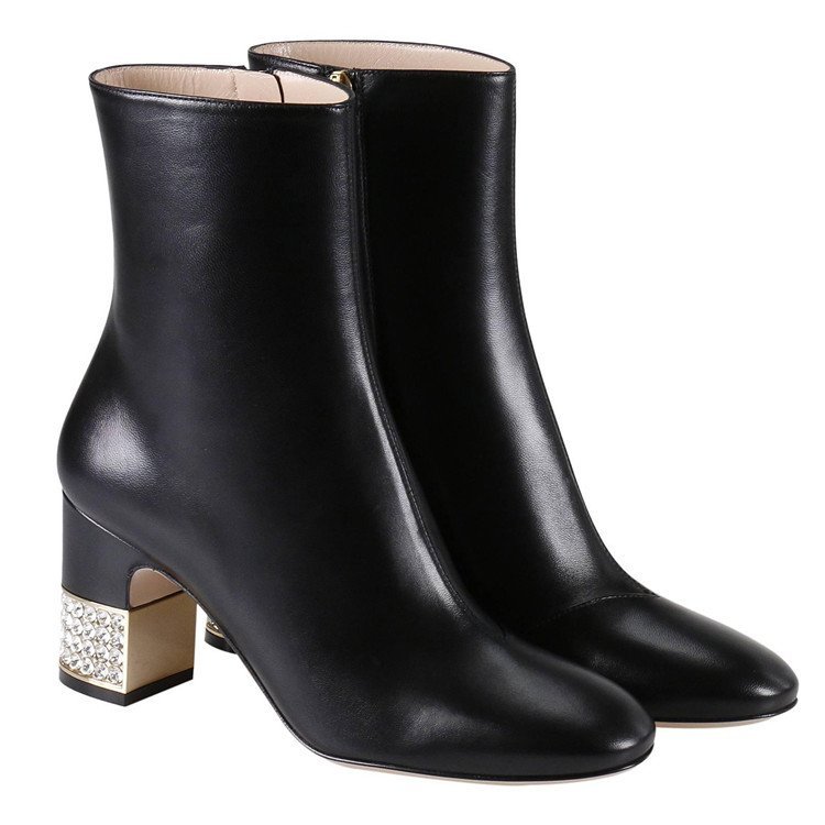 古驰\/GUCCI 17年秋冬 女士 尖头鞋 方跟鞋 黑色