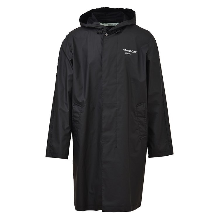 off-white/off-white 18年秋冬 男性 印花 英伦 男士风衣 omea137e18