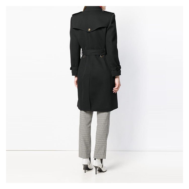 givenchy纪梵希18年秋冬西装领女性双排扣腰带女士大衣bw002l10ef