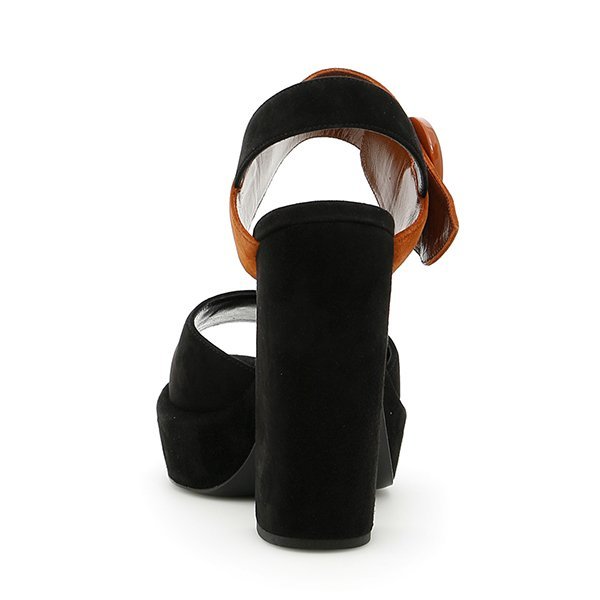 ADA 17年秋冬 女性 logo 时尚 黑色 高跟凉鞋 1